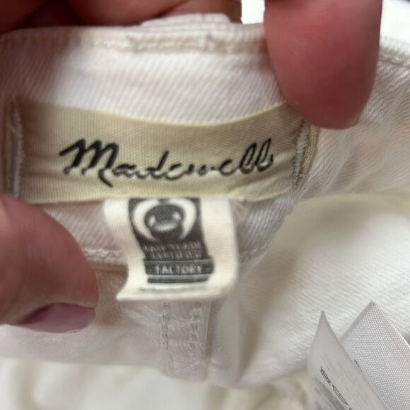 Madewell NJ406 white The Plus Perfect Vintage Wide-Leg Crop Jean  EUC size 20W - Picture 7 of 10